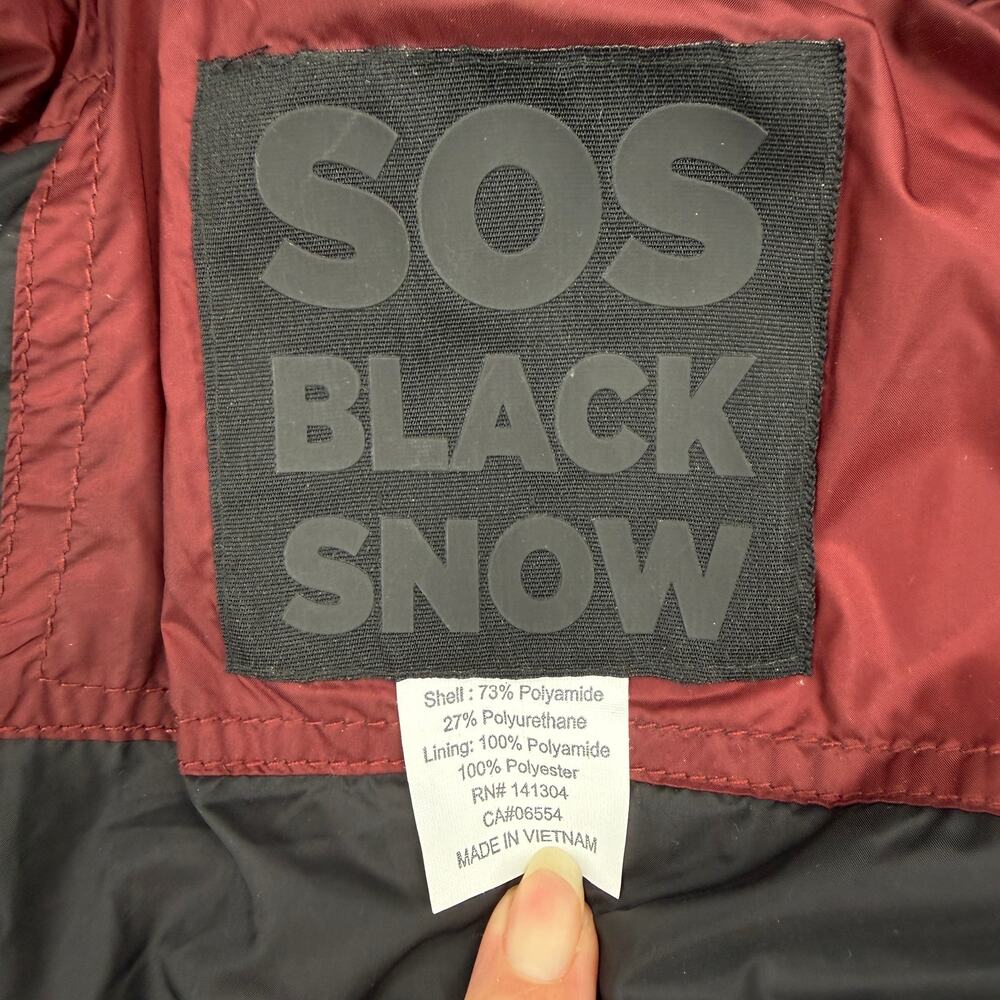 SOS BLACK SNOW Womens Snow Suit Jacket Size XL / Pants L Quilted Edgy Rocker Ski - Picture 8 of 16